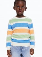 23O2-087 H&M Jacquard-knit Cotton Sweater - BÉ TRAI
