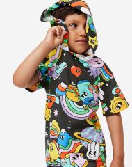 23O2-071 H&M Short-sleeved Jersey Hoodie - Áo thun bé trai