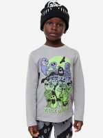 23O2-067 H&M Printed Jersey Shirt - Áo thun bé trai