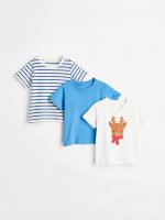 23O2-060 H&M 3-pack T-shirts - Áo thun bé trai