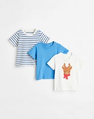 23O2-060 H&M 3-pack T-shirts - 12-18 tháng