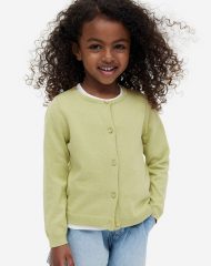 23O2-034 H&M Fine-knit Cotton Cardigan - Áo khoác - Áo lạnh - Áo len bé gái