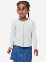 23O2-031 H&M Fine-knit Cotton Cardigan - Áo khoác - Áo lạnh - Áo len bé gái