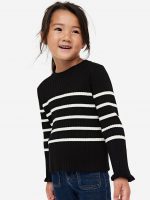 23O2-028 H&M Rib-knit Sweater - 4-6 tuổi