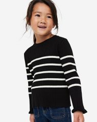 23O2-028 H&M Rib-knit Sweater - 8 tuổi