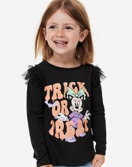 23O2-024 H&M Ruffle-trimmed Printed Top - Category