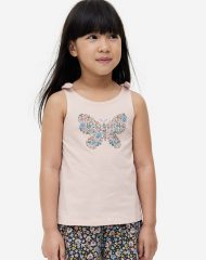 23N1-020 H&M 2-piece Cotton Set - Đồ bộ cho bé gái