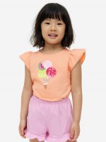 23N1-028 H&M 2-pack Motif-detail Set - Đồ bộ cho bé gái