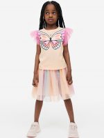 23N1-034 H&M 2-piece Tulle Set - Váy, đầm bé gái