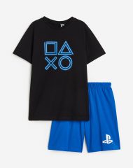 23N1-117 H&M Pyjama T-shirt and shorts - Từ 14 tuổi trở lên