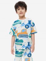 23N1-098 H&M 2-piece Printed Set - Đồ bộ cho bé trai