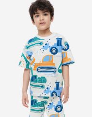 23N1-098 H&M 2-piece Printed Set - Đồ bộ cho bé trai