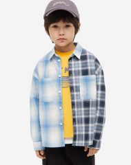 23N1-091 H&M Long-sleeved Shirt - Áo sơ mi bé trai