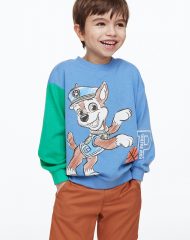 23N1-089 H&M Printed Sweatshirt - 6-8 tuổi