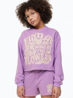 23N1-076 H&M 2-piece Sweatshirt Set - 12-14 tuổi