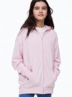 23N1-074 H&M Oversized Hooded Jacket - Áo khoác - Áo lạnh - Áo len bé gái