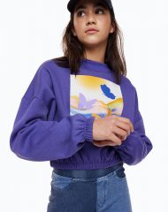 23N1-071 H&M Boxy Sweatshirt - 12-14 tuổi