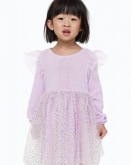 23N1-061 H&M Chenille and Tulle Dress - 6-8 tuổi