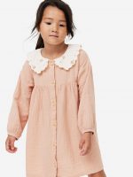 23N1-059 H&M Double-weave Dress with Collar - Category