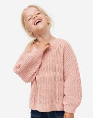 23D1-005 H&M Knit Chenille Sweater - Áo khoác - Áo lạnh - Áo len bé gái