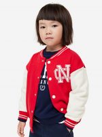 23D1-047 H&M Printed Baseball Jacket - Áo Khoác - Áo lạnh - Áo len bé trai