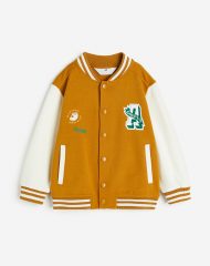 23D1-046 H&M Printed Baseball Jacket - 9-10 tuổi