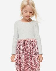 23D1-028 H&M Sequined Jersey Dress - HÀNG GIẢM GIÁ