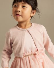 23D1-015 H&M Fine-knit Bolero Sweater - Áo khoác - Áo lạnh - Áo len bé gái