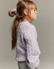 23D1-011 H&M Cable-knit Sweater - Áo khoác - Áo lạnh - Áo len bé gái