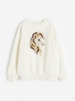 23D2-013 H&M Flip-sequin Sweatshirt - Áo khoác - Áo lạnh - Áo len bé gái