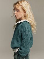 23D2-015 H&M Knit Chenille Sweater - Áo khoác - Áo lạnh - Áo len bé gái