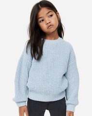 23D2-016 H&M Knit Chenille Sweater - Áo khoác - Áo lạnh - Áo len bé gái