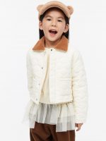 23D2-017 H&M Teddy-collar Jacket - Áo khoác - Áo lạnh - Áo len bé gái