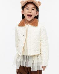 23D2-017 H&M Teddy-collar Jacket - Áo khoác - Áo lạnh - Áo len bé gái