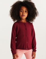 23D2-019 H&M Fine-knit Cotton Cardigan - Áo khoác - Áo lạnh - Áo len bé gái