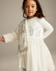 23D2-030 H&M Tulle-skirt Jersey Dress - 2-4 tuổi