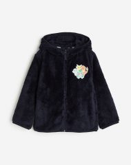23D2-080 H&M Pile Hooded Jacket - 4-6 tuổi