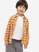 23D2-072 H&M Oversized Shirt - Áo sơ mi bé trai