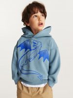 23D2-065 H&M Printed Hoodie - Áo thun bé trai