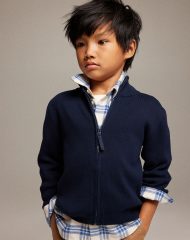 23D2-062 H&M Cardigan with Zipper - Áo Khoác - Áo lạnh - Áo len bé trai