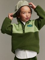 23D2-061 H&M Half-zip Fleece Shirt - Áo Khoác - Áo lạnh - Áo len bé trai
