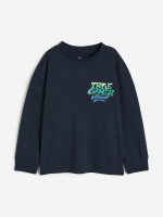 23D2-060 H&M Printed Long-sleeved T-shirt - Áo thun bé trai