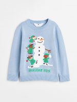 23D2-057 H&M Jacquard-knit Cotton Sweater - 2-4 tuổi