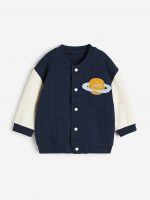 23D2-050 H&M Quilted Sweatshirt Cardigan - 2-4 tuổi