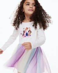 23N1-053 H&M Tulle-skirt Jersey Dress - 6-8 tuổi