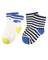 15A1-073 Gymboree Fish Socks Two-Pack - 