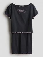 24L1-030 H&M 2-piece Ribbed Jersey Set - Từ 14 tuổi trở lên