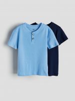 24L1-060 H&M 2-pack Henley T-shirts - Áo thun bé trai