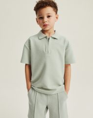 24L1-048 H&M Half-Zip Polo Shirt - BÉ TRAI
