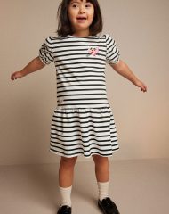 24L1-017 H&M Puff-sleeved Jersey Dress - 8-10 tuổi